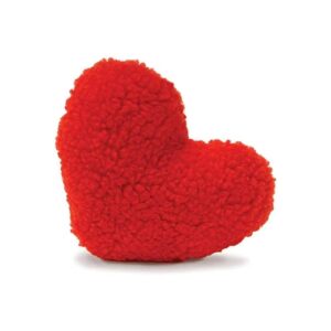 Red Plush Heart Dog Toy with Squeaker for a Unique and Soft Playmate