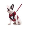 Red Polyester Tuxedo Dog Harness with Bow Tie Party Costume for Small Medium Breeds