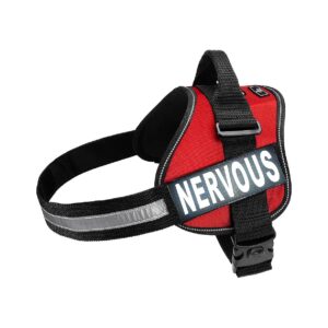 Red Reflective Dog Vest with Removable Reflective Patches and Comfortable Straps