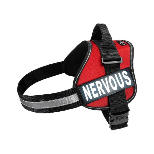 Red Reflective Dog Vest with Removable Reflective Patches and Comfortable Straps