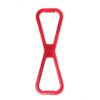 Red Rubber Dental Tug O War Toy for Dogs 5 Inches Long