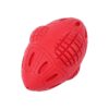 Red Rubber Squeaker Football Chew Toy for Aggressive Chewers Large Medium Breed Dogs