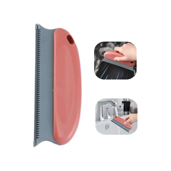 Red Serrated Dog Cat Hair Remover Brush for Carpet Sofa Furniture Pet Grooming Comb