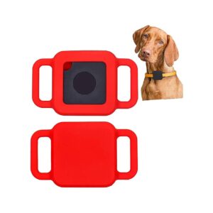 Red Silicone Dog Collar Holder Case for Tile Pro 2020 and 2018