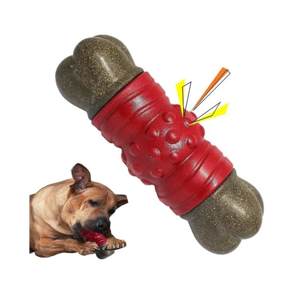 Red Squeaky Dog Chew Toys for Medium and Large Breeds with Safe and Durable Design