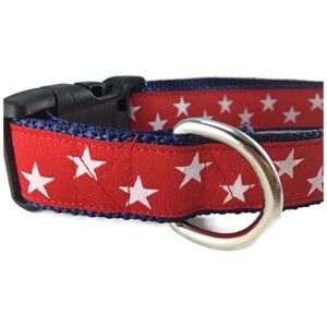 Red Star Collar for Medium to Large Dogs with Quick Release Plastic Buckle