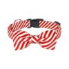 Red Stripe Christmas Dog Collar for Cats and Dogs with Adjustable Size