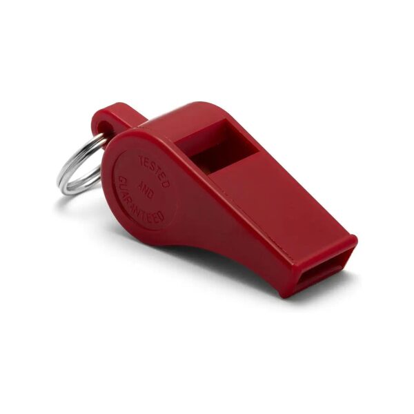 Red Whistle Made from Durable Plastic Materials