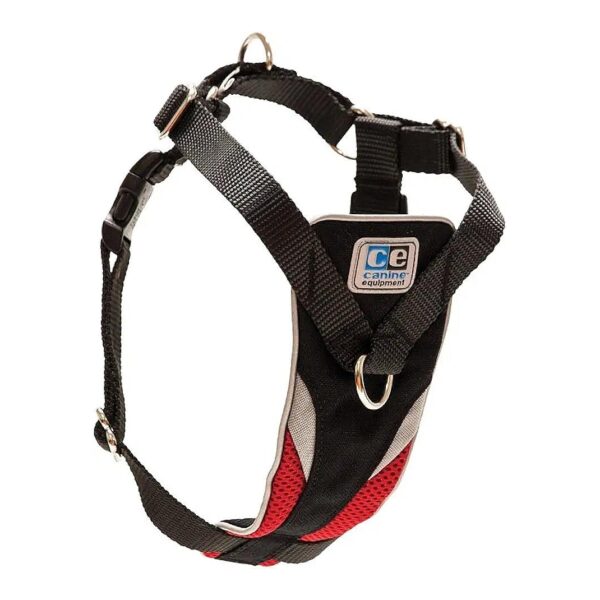 Red X-Large Dog Harness with Front and Back Attachments for Control