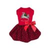 Red XS Leopard Print Dog Outfit for Small Female Dogs Teacup Chihuahua Yorkie Daily