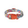 Red Yellow Floral Dog Collars Soft Adjustable Fancy Collars Small Medium Large Dogs