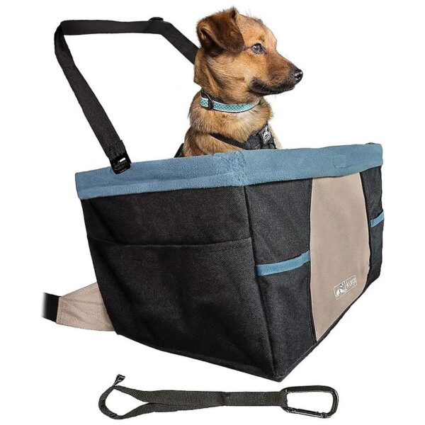 Reduce Distractions on the Go with This Elevated Dog Booster Seat and Seat Belt Tether