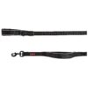 Reflective 6 Foot Black Dog Leash with Shock Absorbing Bungee Cord