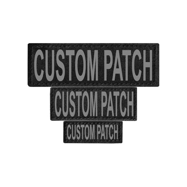 Reflective Customizable Personalized Dog Harness Patches Made in USA 2x6