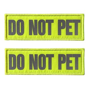 Reflective DO NOT PET Dog Patches for Vests Harnesses Leashes