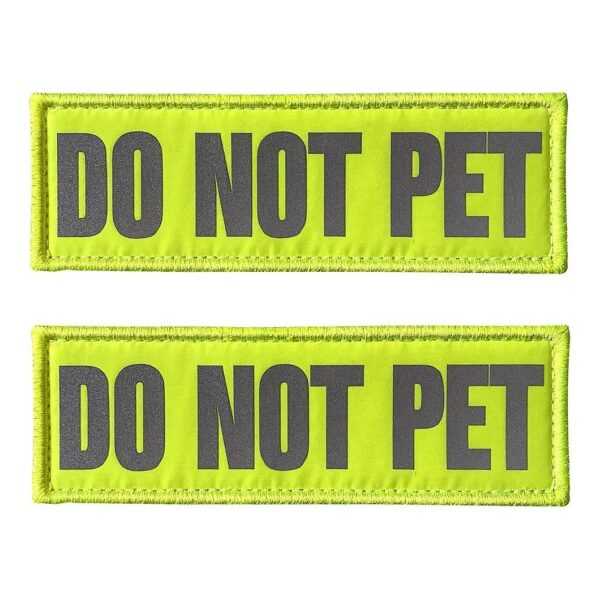 Reflective DO NOT PET Dog Patches for Vests Harnesses Leashes