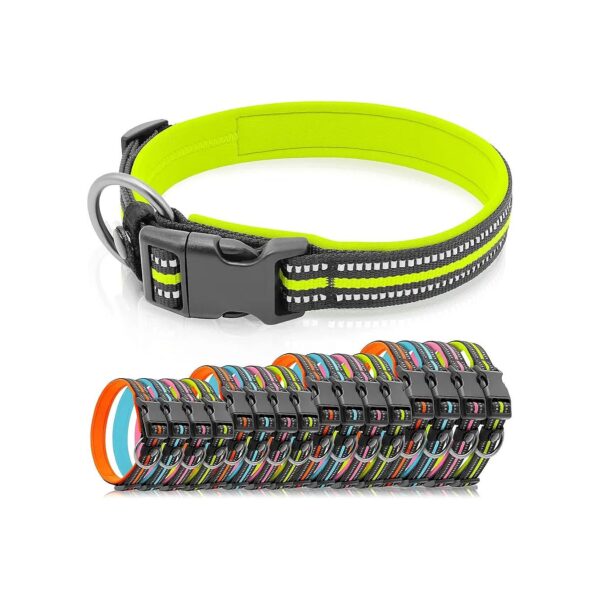 Reflective Dog Collar for Small, Medium, Large and X-Large Breeds with Adjustable Size