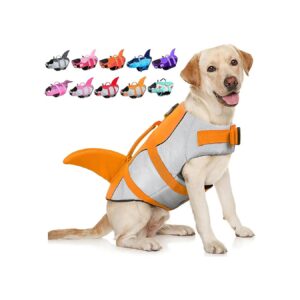 Reflective Dog Flotation Vest Swimsuits for Swimming Beach Pool and Boating Safety