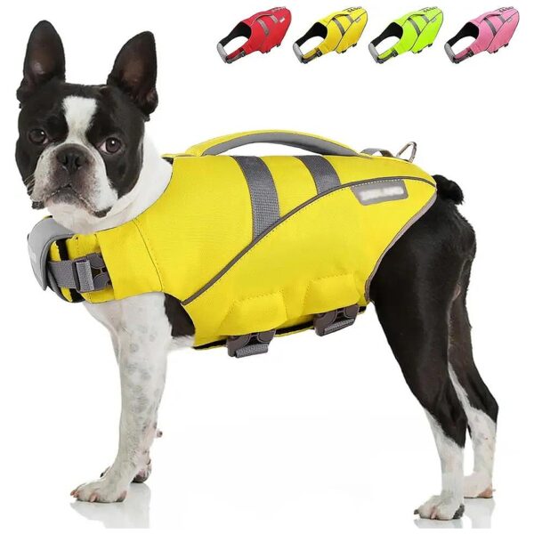 Reflective Dog Life Vest with High Flotation, Ripstop Fabric, Comfortable Fit for