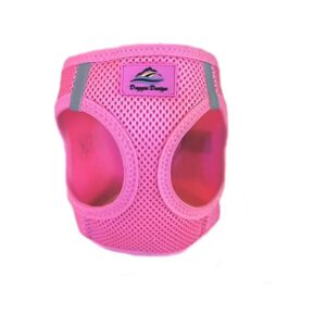 Reflective Pink American River Dog Harness with Safety Features and Size Adjustment