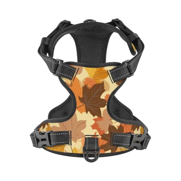 Reflective Soft Padded No Pull Dog Harness in Medium Size Fall Autumn Leaf