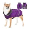 Reflective Warm Dog Coat for Medium Dogs Waterproof Windproof Turtleneck Vest