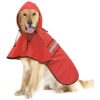 Reflective Waterproof Dog Raincoat for Large Dogs with Adjustable Hood