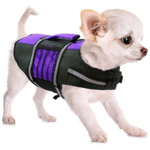 Reflective and Adjustable Dog Life Jacket for Small and Medium Dogs