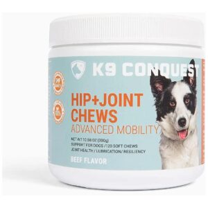 Registered Hip and Joint Chews for Dogs with Glucosamine, MSM, and Turmeric