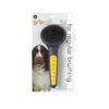 Regular Grooming Oblong Slicker Brush with Soft Metal Bristles and Non Slip Grip