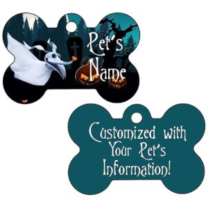 Regular Size Nightmare Before Christmas Double Sided Dog Tag with Personalized Text