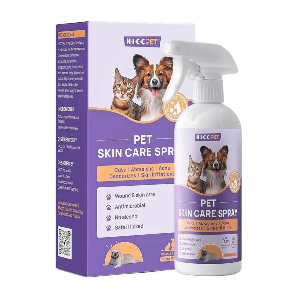 Relieve Itchy Skin Irritations in Dogs and Cats with Instant Wound Care Spray Treatment