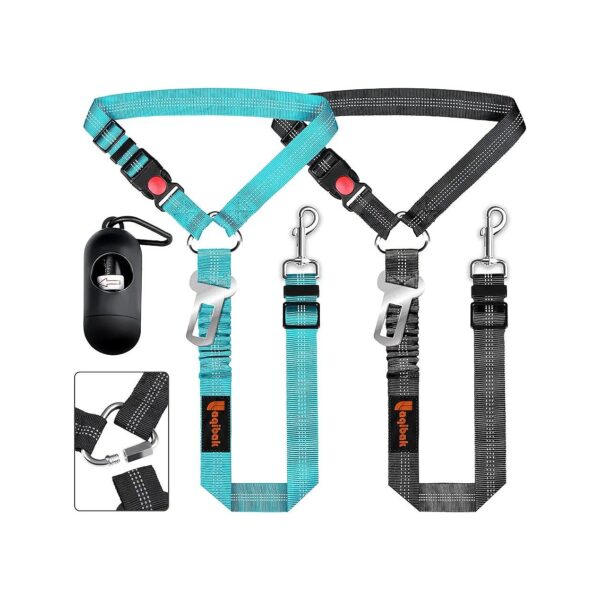 Removable Car Dog Seatbelt Harness for Safe and Secure Travel with Adjustable Tether