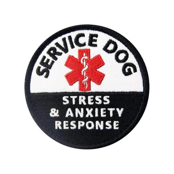 Removable Embroidered Stress Response Patch for Dog Vests Harnesses