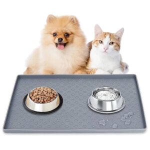 Repellent Pet Feeding Mat, Grey Color, Reusable and Safe for Your Pet