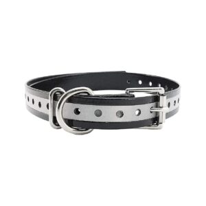 Replacement Black Reflective TPU Dog Collar Strap for Electric Training and Bark Collars