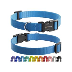 Replacement Dog Collar Strap Blue 3/4 Inch Nylon Buckle for Dogs