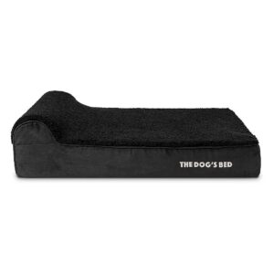 Replacement Outer Cover for 40x25x6 Large Dog Bed Protective Black Plush Fabric