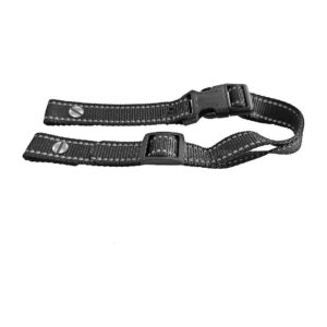 Replacement Strap for Deep Black Dog Training Collar with Buckle and Adjustable Closure