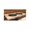 Resistant Stainless Steel Bowls and Wooden Pet Food and Water Holder