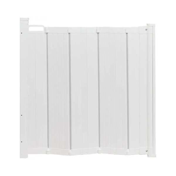 Retractable Baby Safety Gate for Small Spaces 7-2 Inches with Quick Release Latch