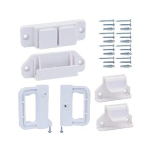 Retractable Dog Gate White Wall Mount Replacement Parts Kit Baby Gate Extra Wide Hardware