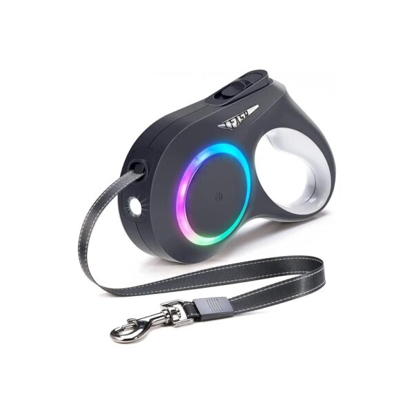 Retractable Leash for Small Medium Dogs Up to 60lbs with LED Light