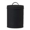 Retro Metal Canister Treats Storage Jar Matte Black 72 Fluid Ounces