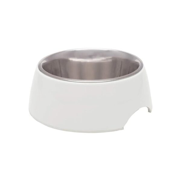 Retro Stainless Steel Dog Food Water Bowl with No Tip Skid Spill Proof Design