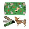 Reusable Dog Belly Band Diaper for XXXL Waist 25-28 Green Polyester Neoprene Male Dog