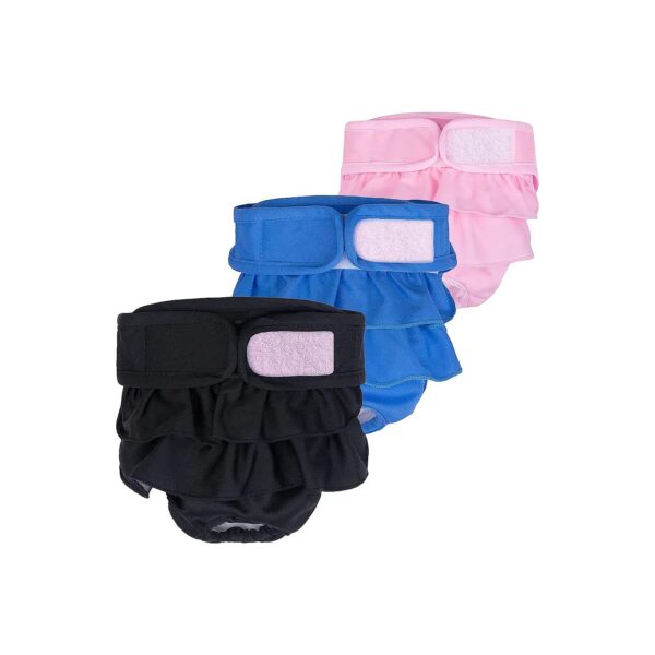 Reusable Female Dog Diapers for Medium Dogs with Soft Poly Cotton Fabrics