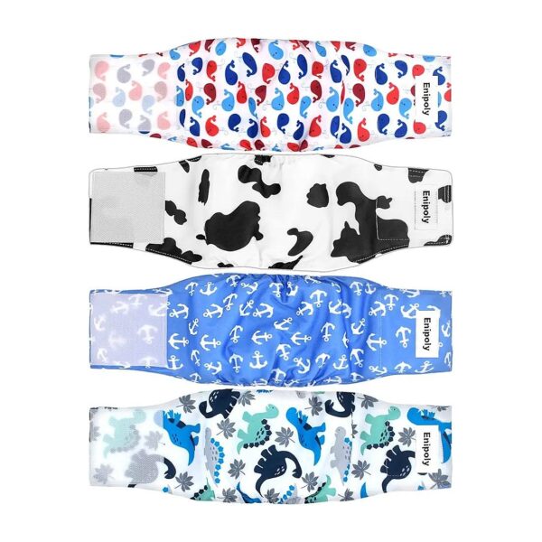 Reusable Male Dog Diapers for Small to Medium-sized Dogs with Size M Waist 16-20