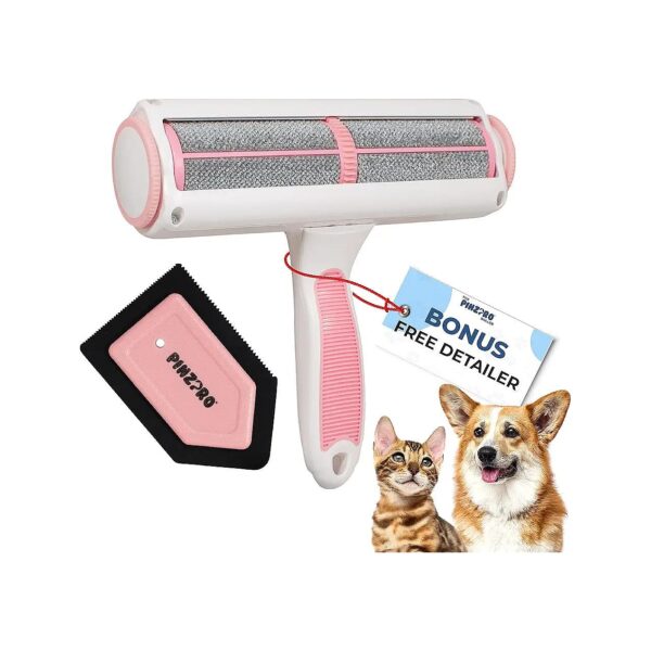 Reusable Pet Hair Remover Roller with Bonus Mini Brush for Cat and Dog Owners