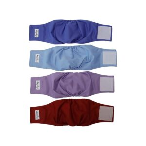 Reusable and Washable Dog Nappies for Small Male Dogs with 4 Fashion Colors